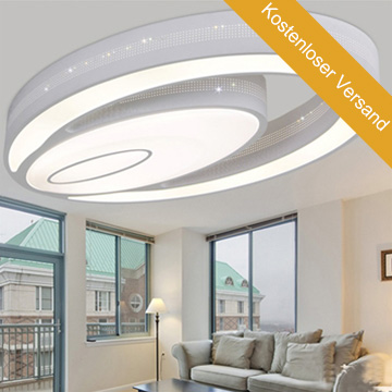 (EU Lager) Versandkostenfrei LED Deckenleuchte Dimmbar Modern aus Acryl Oval Weiß im Schlafzimmer