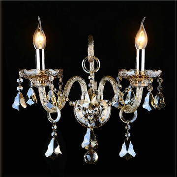Kristall Kerzen Wandleuchte Elegant im Schlafzimmer Flurgang 2-Flammig