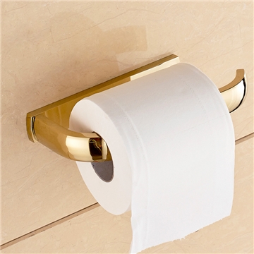 (EU Lager)Toilettenpapierhalter Badzubehör aus Messing Gold