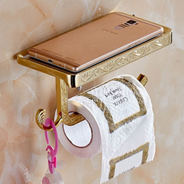 Toilettenpapierhalter Handtuchhaken Set Bad aus Messing