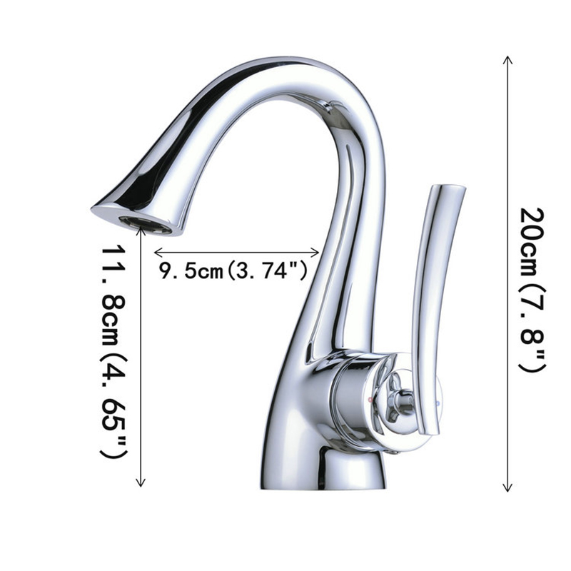 (EU Lager)Einhand Waschtischmischer Bad Design Chrom