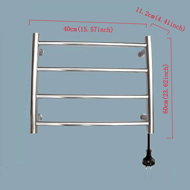 (EU Lager)Modern Badheizkörper Handtuchwärmer Edelstahl Wandmontage 40W