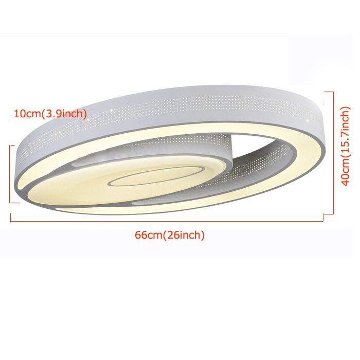 LED Deckenleuchte Modern Acryl Oval Weiß