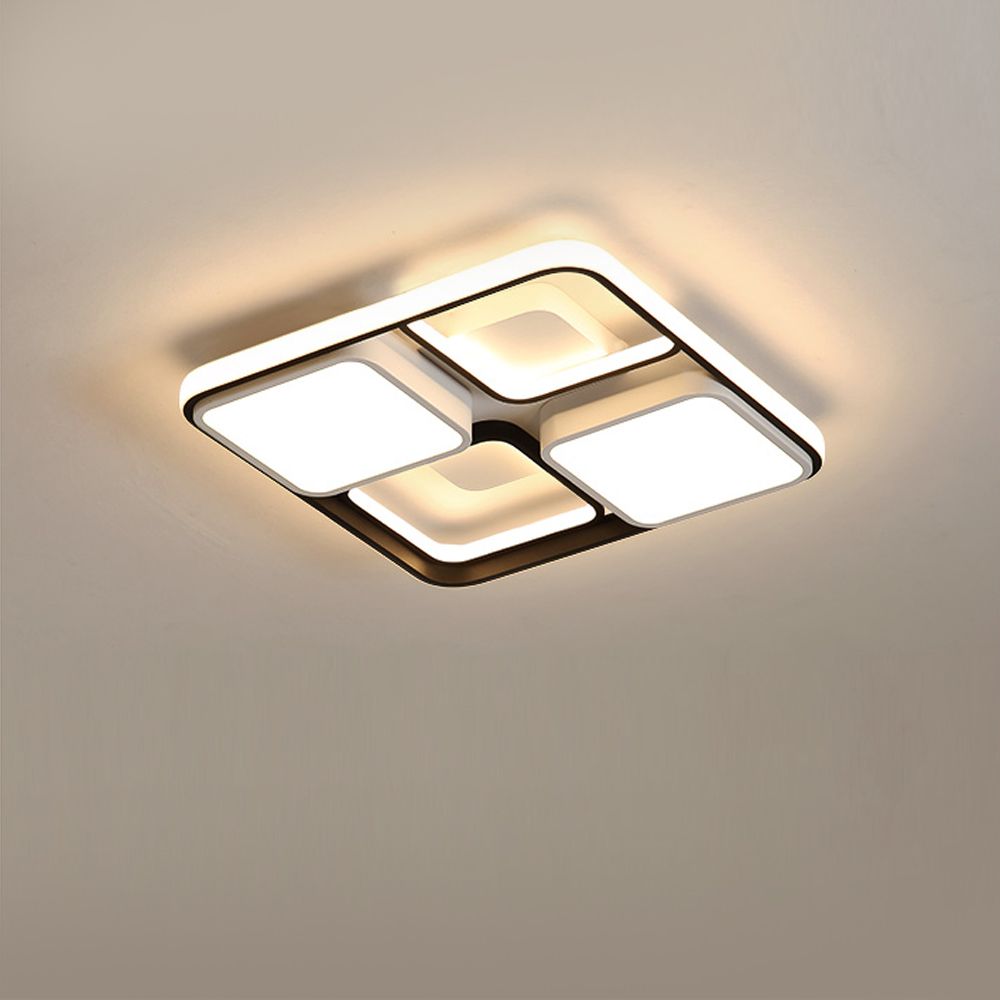 Led Deckenlampe Ansprechend Eckiges Design aus Eisen und Aluminium